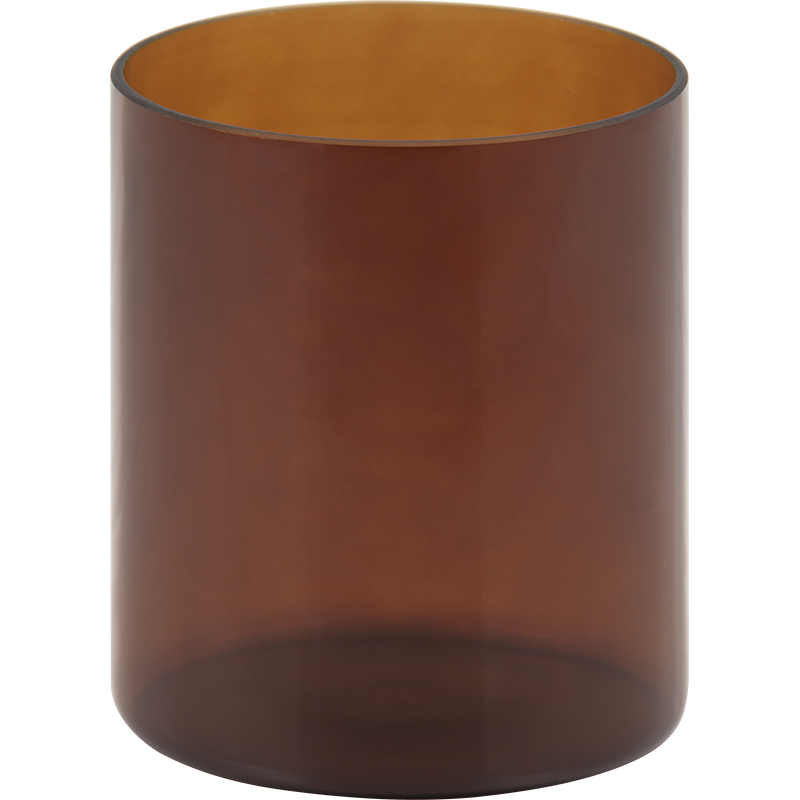 Elegance at dekorere med den brune lysestage/vase af glas