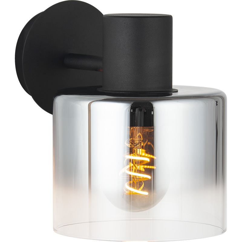 Nordic Simple Style Light Gradient Smoke Glas Væglampe til Up or Down Light E27 Dim