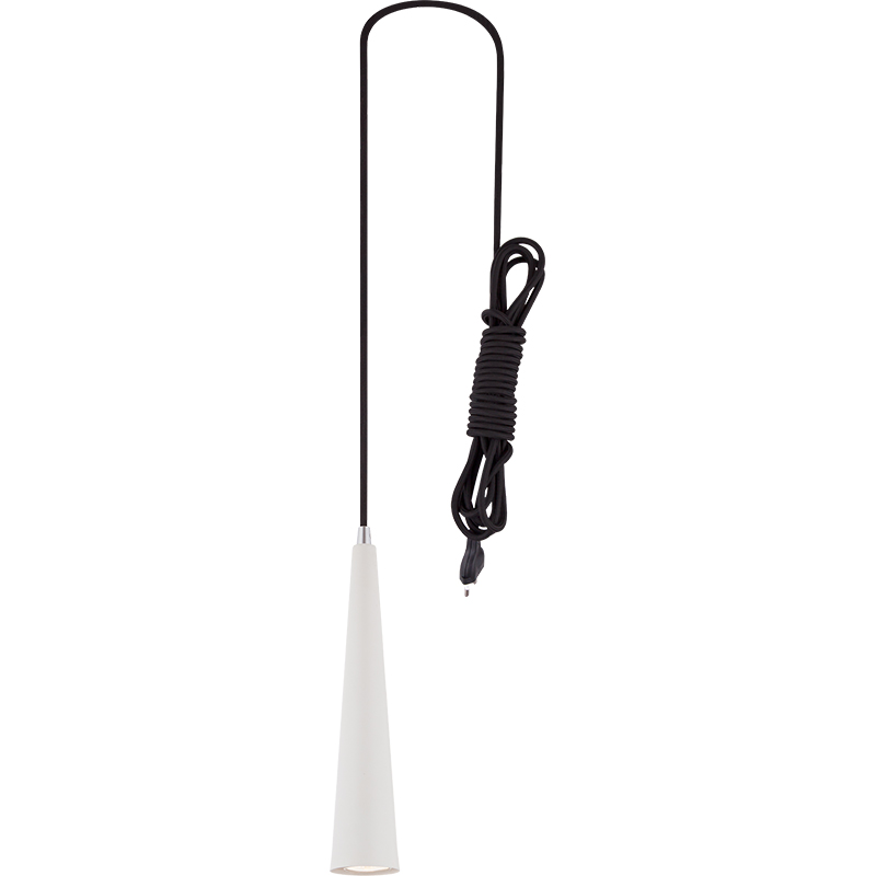 Simpel Attraktiv Slim Cone Light Justerbar Vindues Pendel Sand White GU10