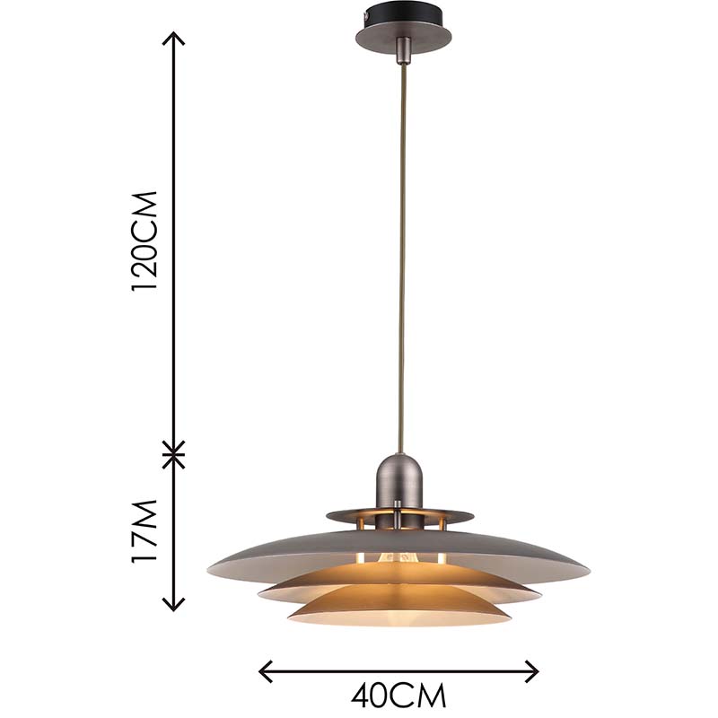 Nordic Round Light Attraktiv lysekrone Louvre Pendent Light Højdejusterbar dåse E27