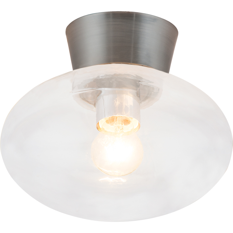 Simple svampe rund stil barthroom loftslampe IP44 klart glas E27