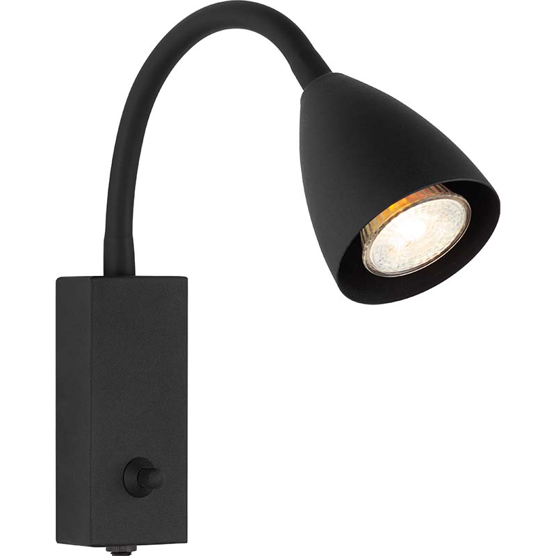 Nordic Modern Wall Spot Light Home Dekorativ Lys med Flex Arm Mat Messing GU10 Dim