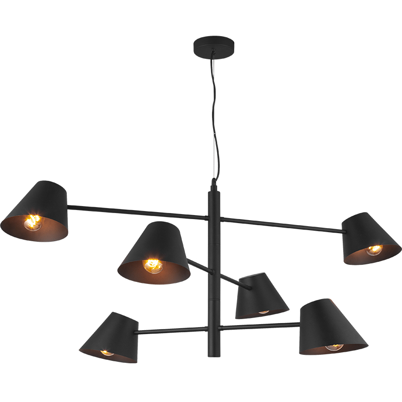 Nordic Modern Simple Light med Triple Swing Arms Justerbar Loft Pendent Light 6lys E27