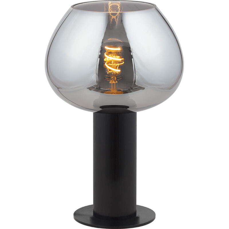 Mordern Elegant Column Skrivebordslampe Kelly Bordlampe Decor Light Full Smoke Glass E27 Dim