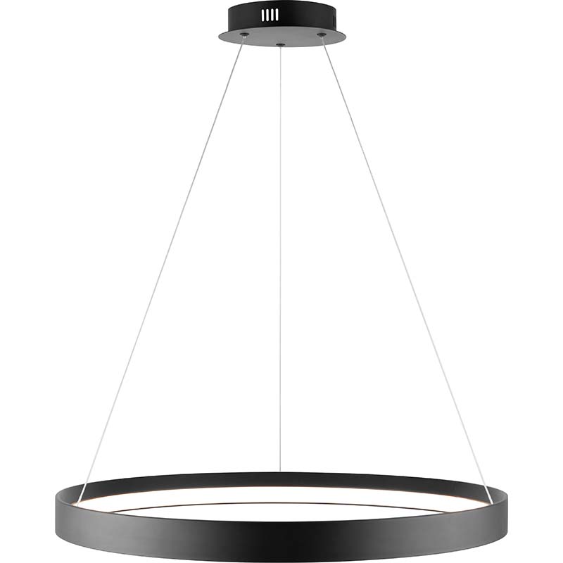 Moderne LED Taklampe Sandy Black Pendent Lampe Dia.61,5cm DIM med RF Remote