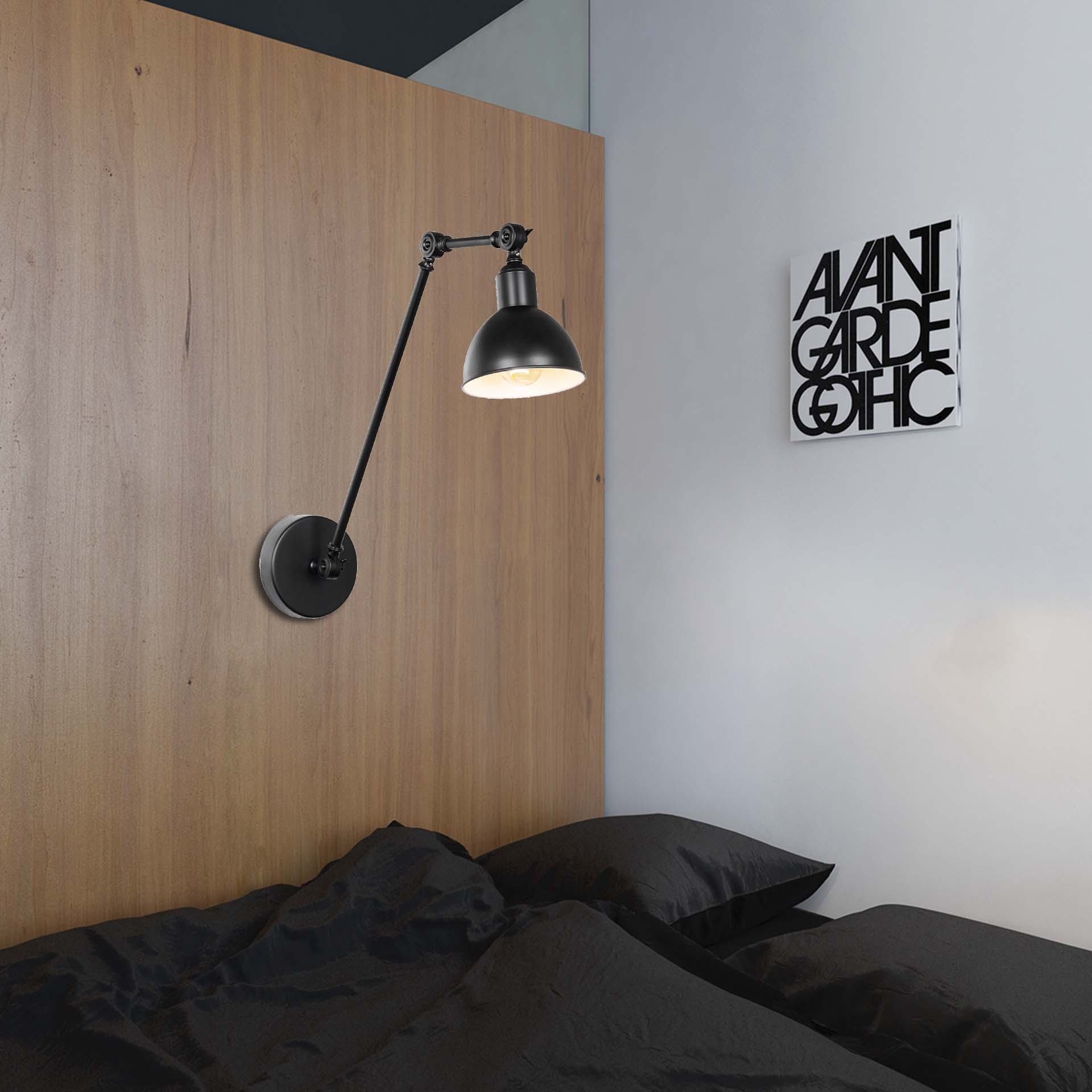 Mordern Industrial Design, med Twist Lockers på Arm Væglampe Creative Wall Light E27