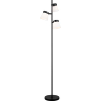 Moderne Simplify Design med Opal Glas Form Sort Gulvlampe 3lys G9