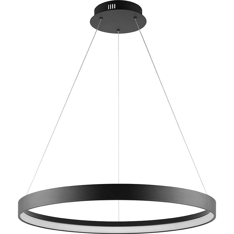 Moderne LED Taklampe Sandy Black Pendent Lampe Dia.61,5cm DIM med RF Remote