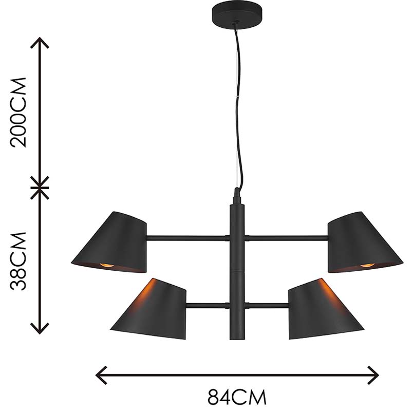 Nordic Modern Simple Light med Twin Swing Arms Justerbar Loft Pendent Light 4lys E27