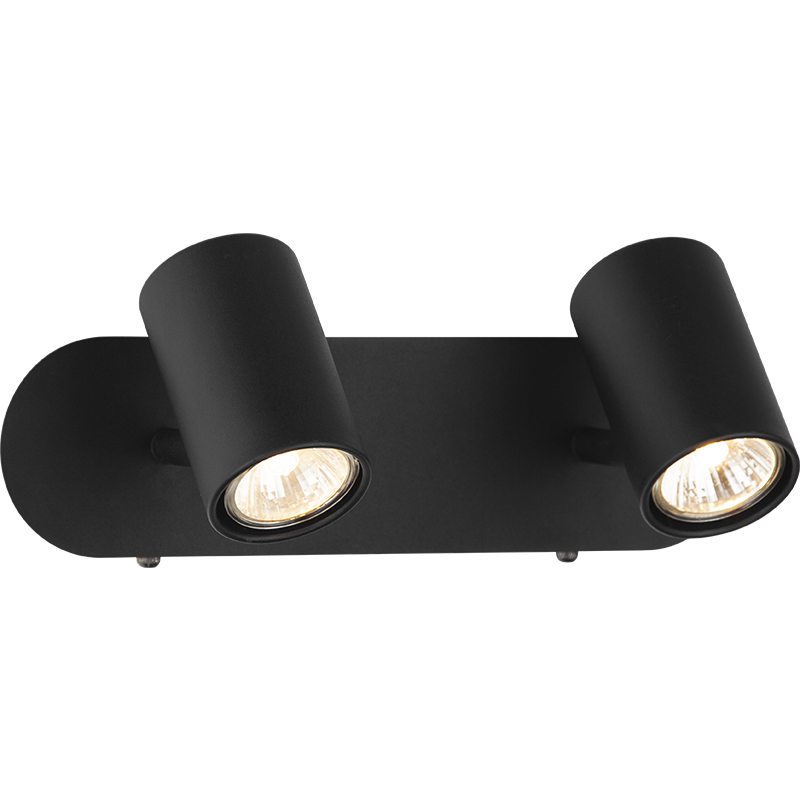 Nordic Modern Style Light Twin Wall Spot Light Home Dekorativ Light Sandy Black GU10 Dim