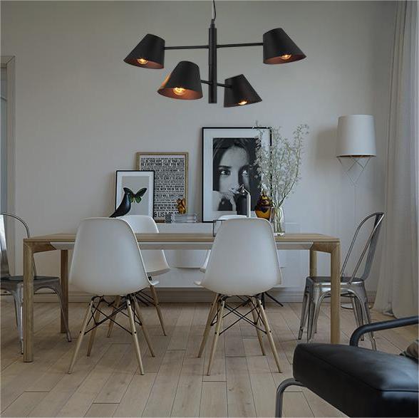 Nordic Modern Simple Light med Twin Swing Arms Justerbar Loft Pendent Light 4lys E27