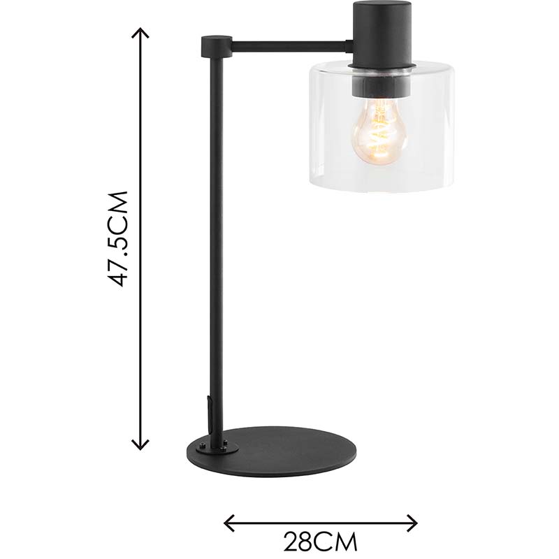 Nordisk Lampe Moderne Lampeskål Bordlampe Dekor Lys Klar Dæmpbar