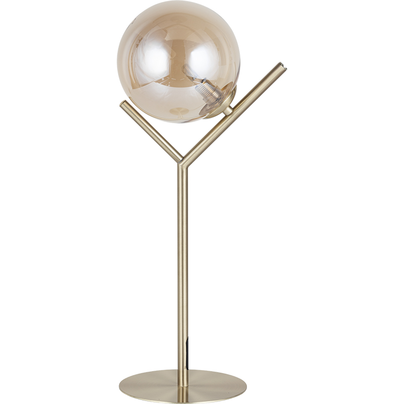 Elegant Nordic Authenic Design Skrivebordslampe Gren Bordlampe Dekor 'Y'-Lampe Amber Glass G9