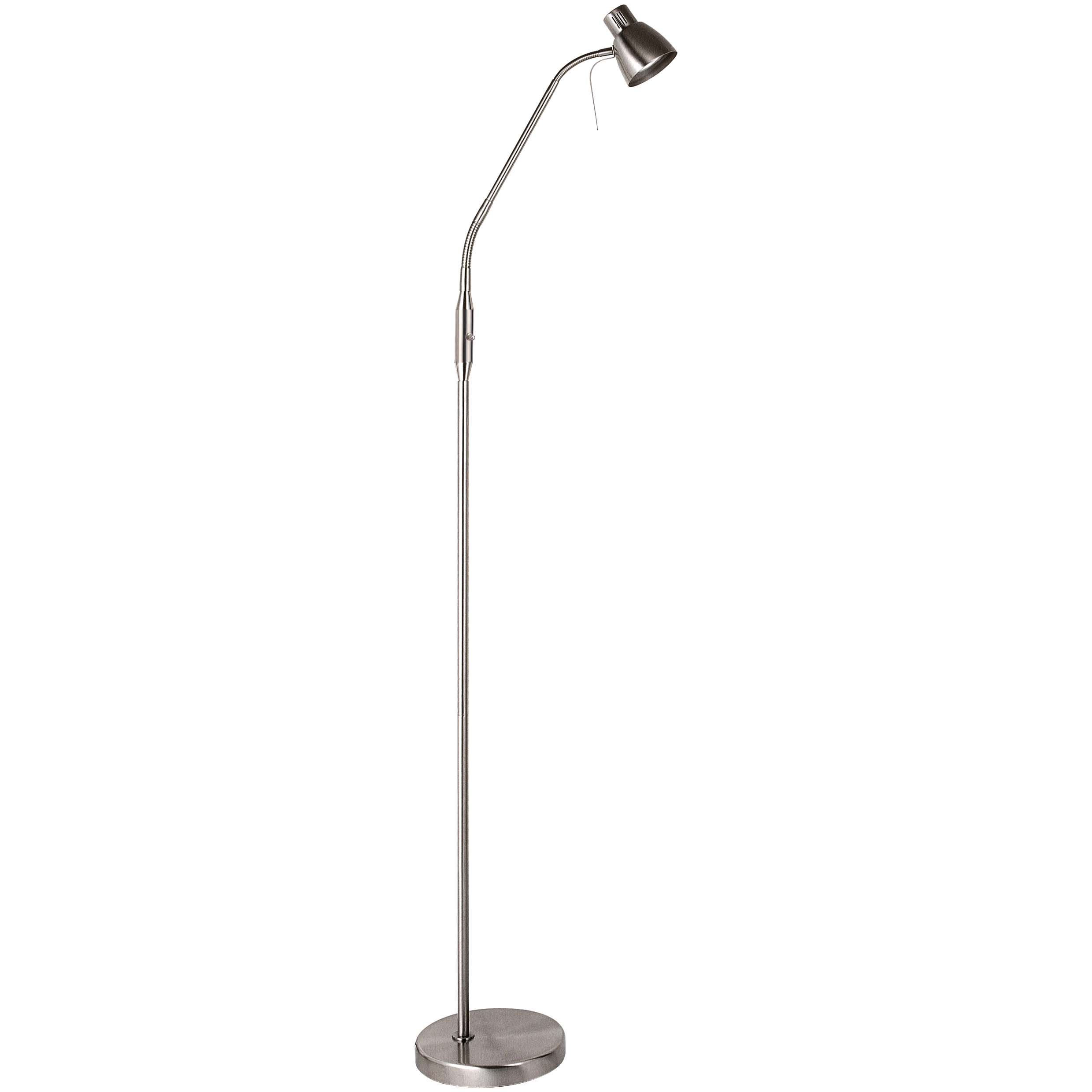 Moderne Simpel Stil Standing Light Adusting Floor Spot Light Satin & Chrome GU10 Dim