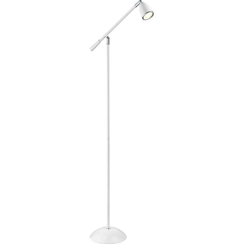 Moderne LED-gulvlampe med elegant nordisk design og justerbar arm til direkte belysning