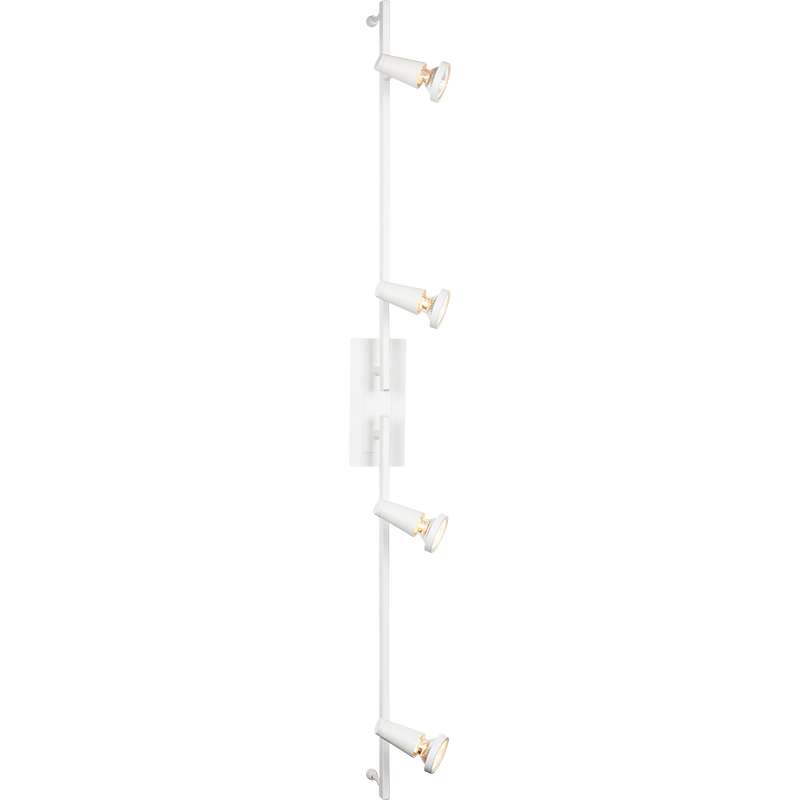 Moderne Justerbar 4-Lights Loft Spotlight Light All Matt White GU10