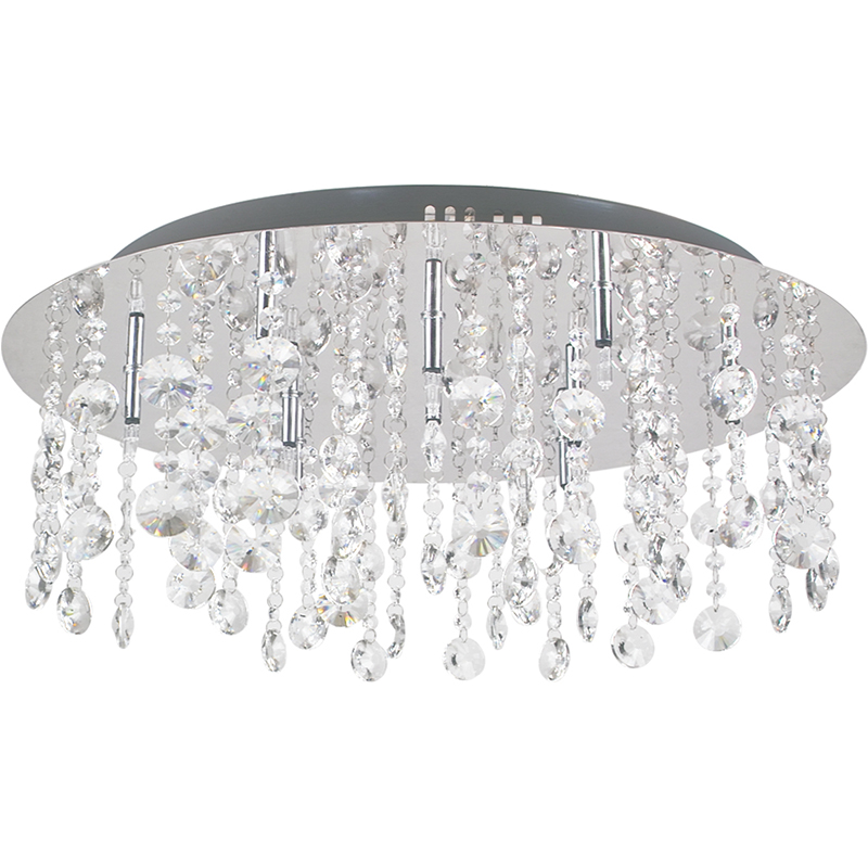 Elegant Crystal Water Rain Design indretning levende Loftslampe G4