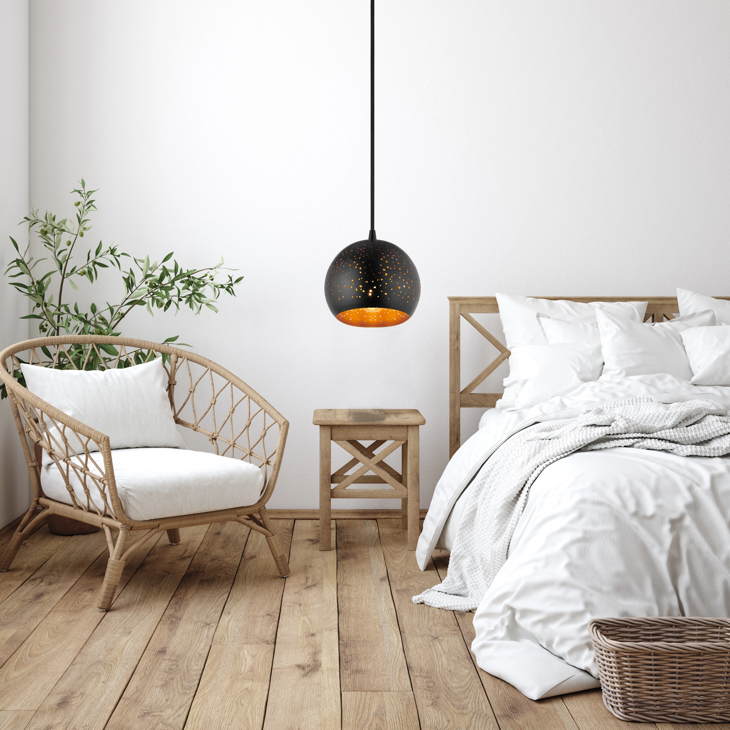 Elegant og smuk moderne lampe i Star Pendel Design, ideel til vinduesinstallationer med E14 fatning