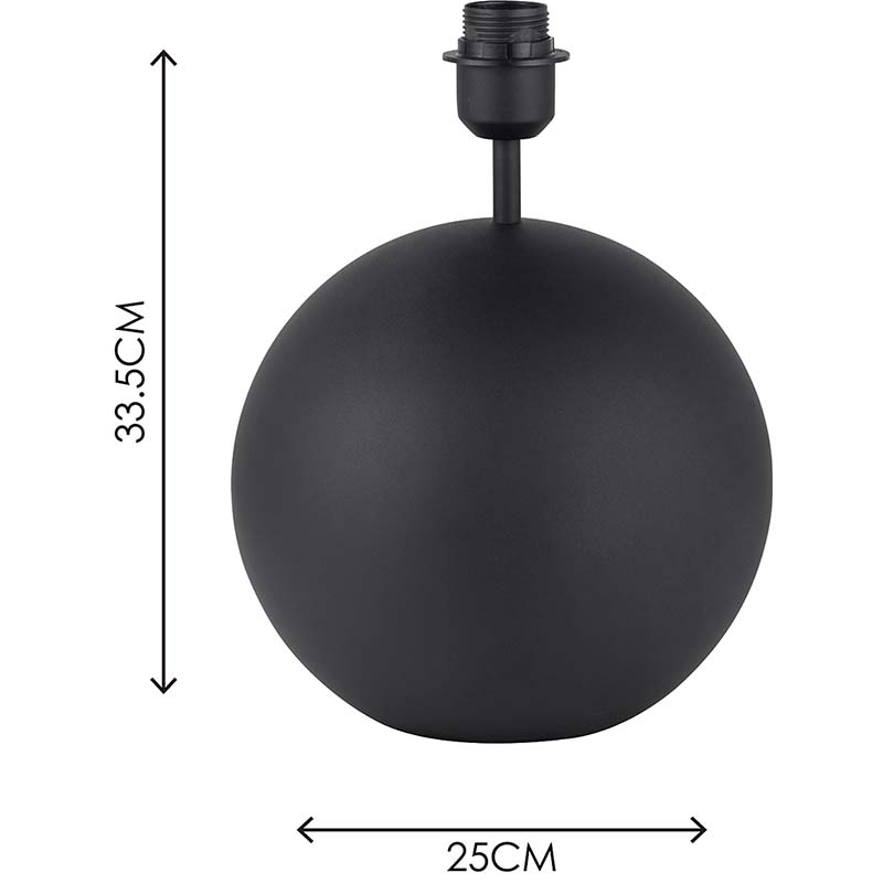 Elegant Nordic Authenic Design Skrivebordslampe Sandy Black Bordlampe Dekor uden skærm E27